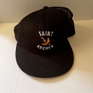 SAINT ARCHER Hat MESH BACK ADJUSTABLE SNAPBACK BLACK BASEBALL TRUCKER HAT CAP